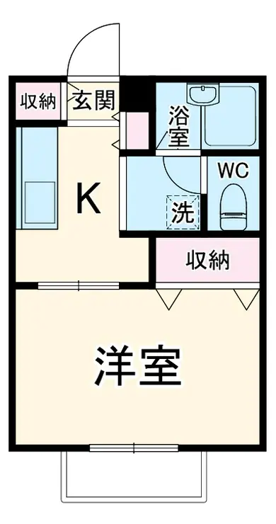 ヴィラ百合丘A 1階階 間取り