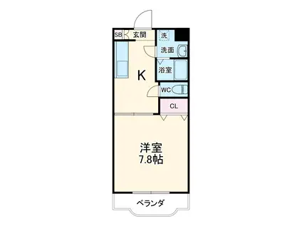 リュミエールⅠ(1K/3階)の間取り写真