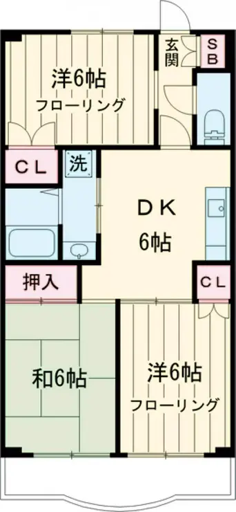 リバーサイド片倉 2階階 間取り