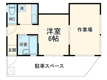 ペルソンヌ山際(2K/1階)の間取り写真