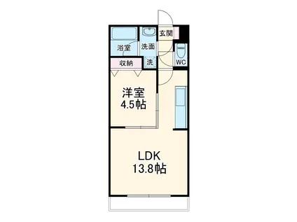 サウスERN TOWN Ⅱ(1LDK/3階)の間取り写真