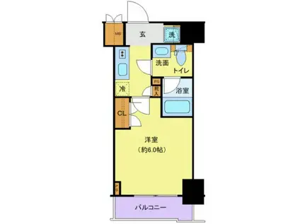 プレール・ドゥーク北品川(1K/12階)の間取り写真