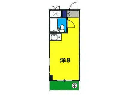 朝日プラザ静岡南安倍(ワンルーム/4階)の間取り写真