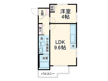 BALLON DOR中山(1LDK/2階)の間取り写真