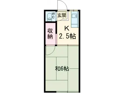 ハイム丸山(1K/2階)の間取り写真