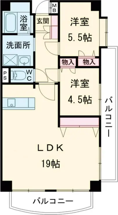 ネオアージュ三鷹 6階階 間取り