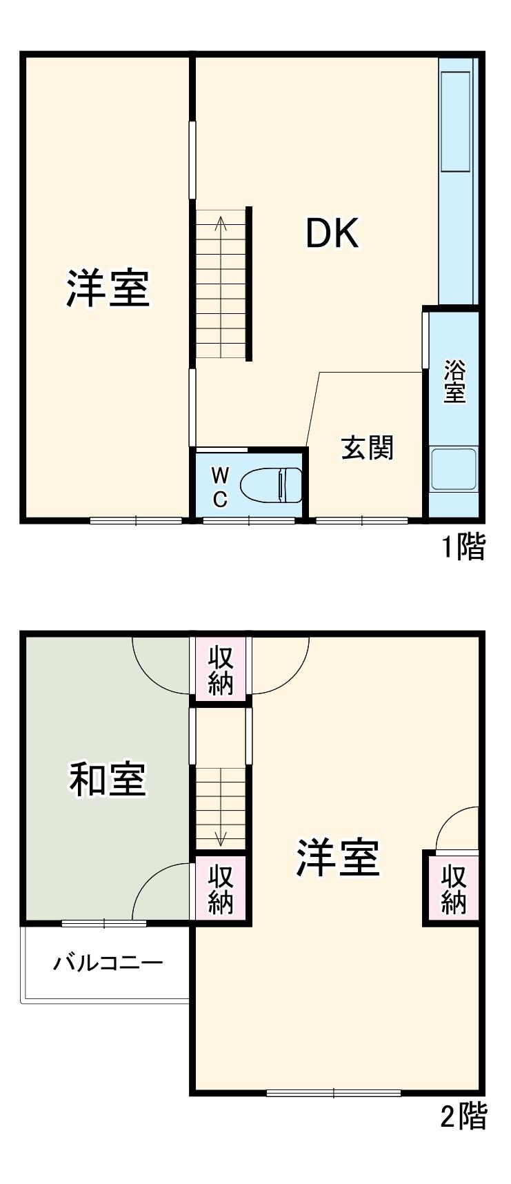 名古屋市東山線 中村公園駅 徒歩6分 2階建 築60年(3DK)の間取り写真