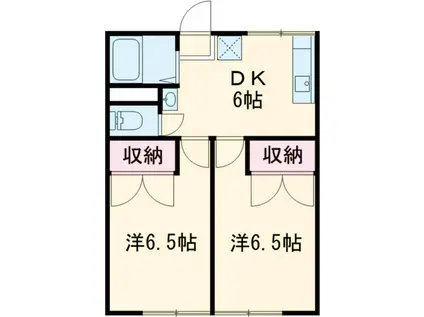 成増ハイム(2DK/1階)の間取り写真