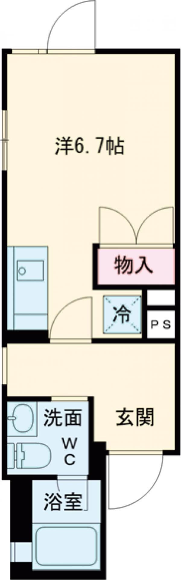 FARE池袋Ⅰ(ワンルーム/4階)の間取り写真