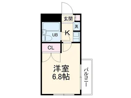 E-STORY新守山第2(1K/4階)の間取り写真