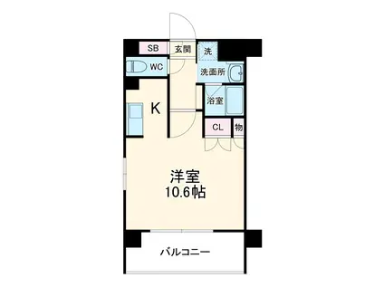 SD-5(1K/4階)の間取り写真