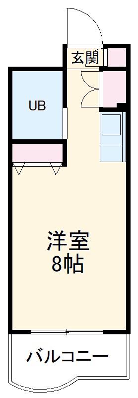 ジョイフル藤ヶ丘(ワンルーム/4階)の間取り写真