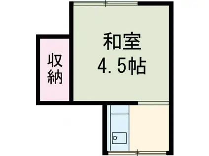 第2日出荘(ワンルーム/2階)の間取り写真