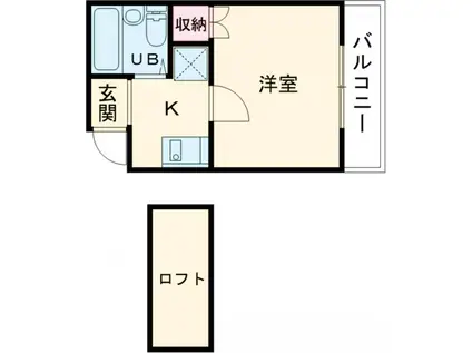 ポポロ・スタージュ宮前Ⅱ(1K/1階)の間取り写真