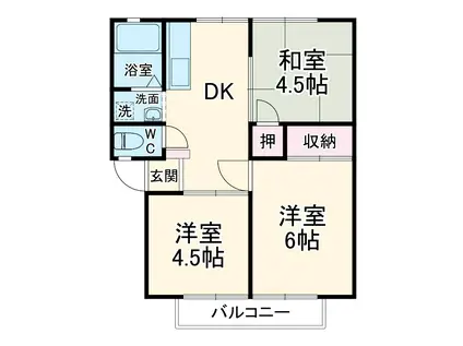 エコエイト(3DK/1階)の間取り写真