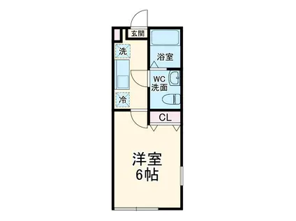 サヌーク読売(1K/1階)の間取り写真