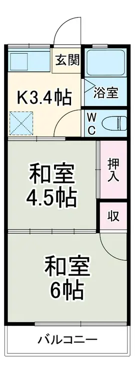ルーブル蒲田南六番館 4階階 間取り