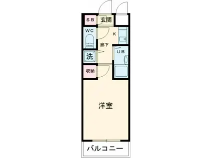 アイディ幡ヶ谷(1K/4階)の間取り写真