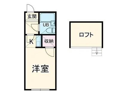 BCASA金沢八景ⅢRE-BORN(ワンルーム/2階)の間取り写真