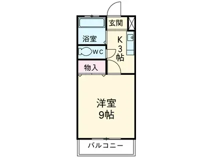 イーグルハイツ(1K/1階)の間取り写真