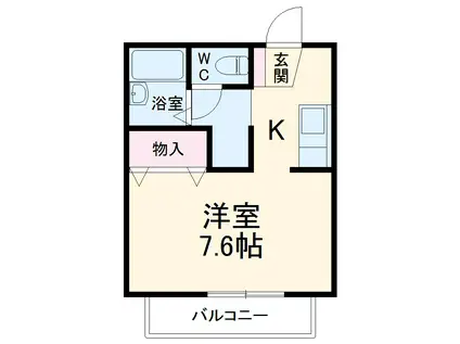 フローラNAKAJIMA(1K/1階)の間取り写真