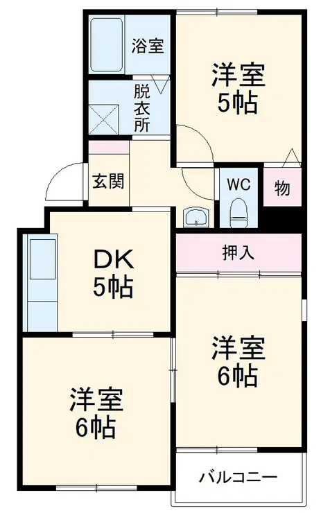 シャタル日吉台 2階階 間取り