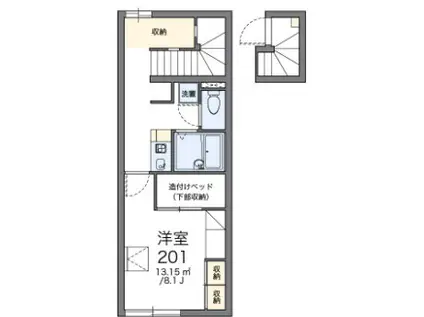 レオパレスサンハート(1K/2階)の間取り写真