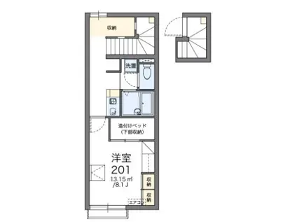 レオパレスピクシス 福田(1K/2階)の間取り写真