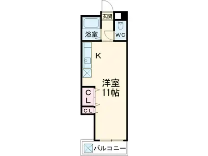 レジデンス松島(ワンルーム/3階)の間取り写真