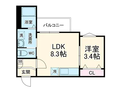 REGALEST八千代緑が丘(1LDK/2階)の間取り写真