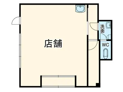 コーポ四季村上(ワンルーム/1階)の間取り写真