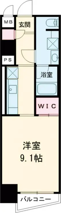 ライオンズマンション日暮里駅前 6階階 間取り