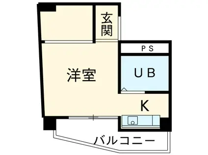 FLATSわかまつ(ワンルーム/4階)の間取り写真