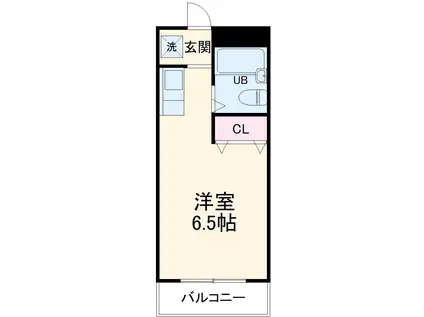エスパシオⅤ(ワンルーム/1階)の間取り写真