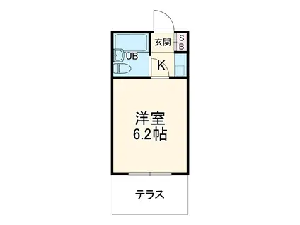 オッコーララ弘明寺(1K/1階)の間取り写真