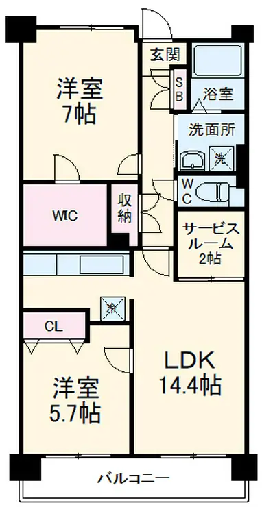 ルクレ川口ウエスト 2階階 間取り