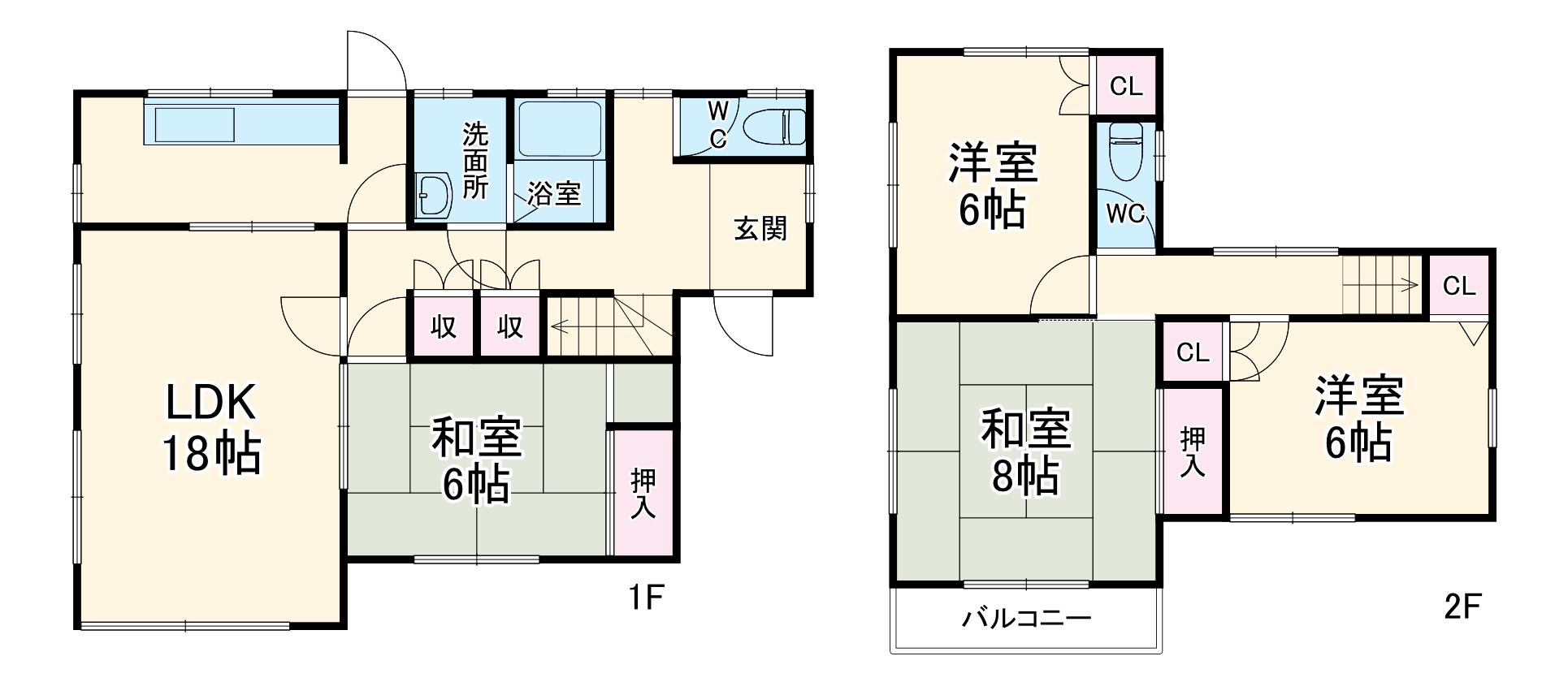 高崎線 北上尾駅 徒歩34分 2階建 築46年(4LDK)の間取り写真