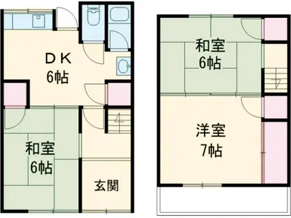 ピュアファースト和泉(3DK/1階)の間取り写真