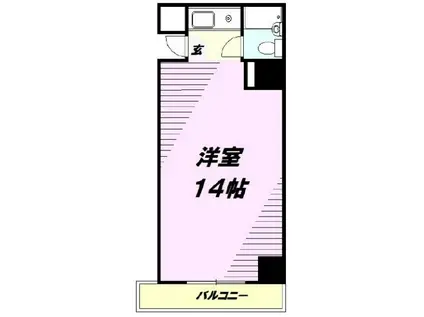 グランデハイツ八王子(ワンルーム/3階)の間取り写真