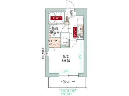 Y.HALE(1K/2階)の間取り写真