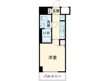 GENOVIAお花茶屋ⅡSKYGARDEN(1K/2階)の間取り写真