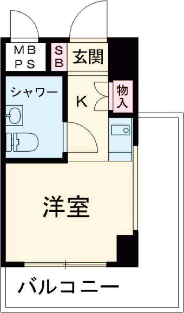 ライオンズマンション西小岩第3(1K/8階)の間取り写真