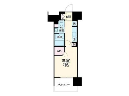 ザ・パークハビオ新栄(1K/4階)の間取り写真