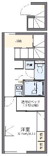 レオパレスエヴァンス(1K/2階)の間取り写真