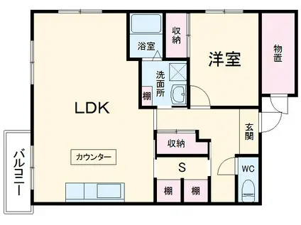 エヴァ・グリーン(1SLDK/5階)の間取り写真