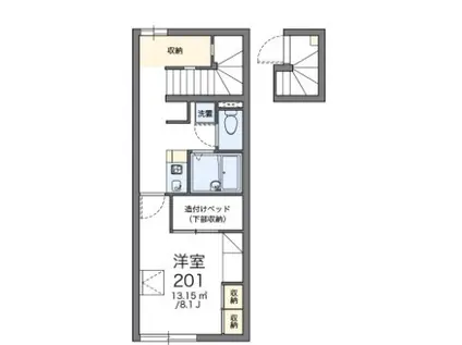 レオパレスTERADA183(1K/2階)の間取り写真