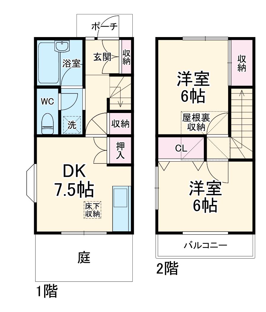 福島コーポ(2LDK)の間取り写真