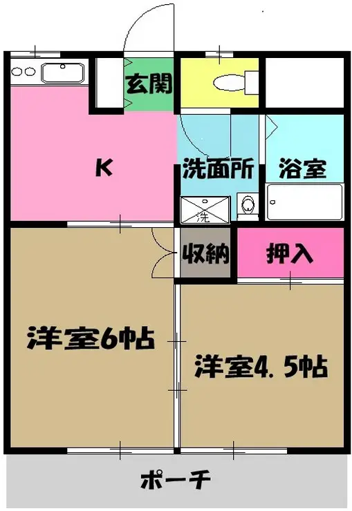 パレットハウス 1階階 間取り