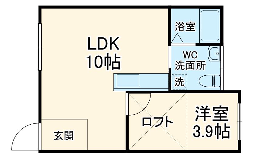 エラット(1LDK/1階)の間取り写真