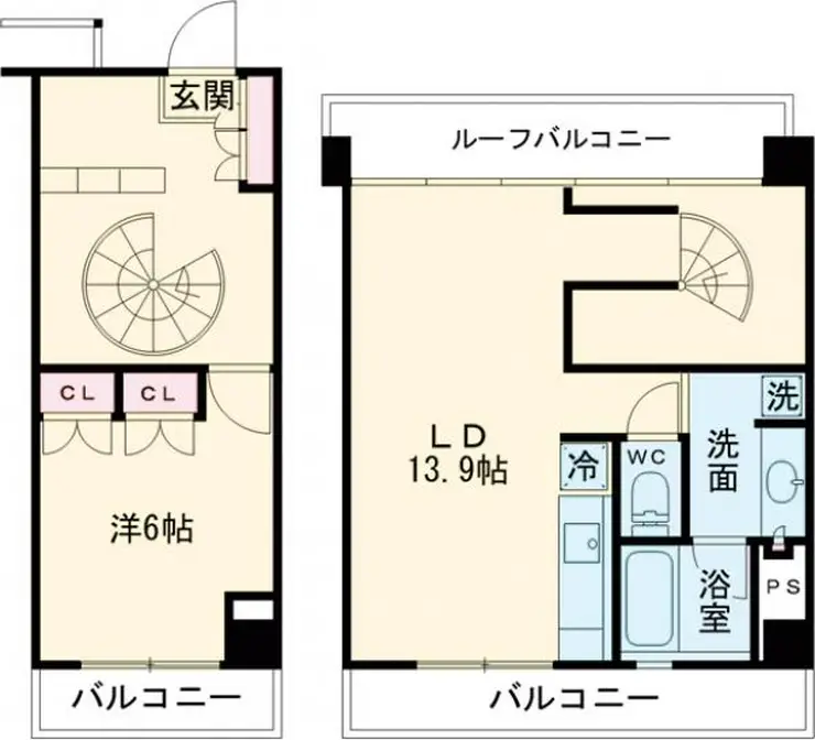 レヴィーガときわ台Crob 3階階 間取り